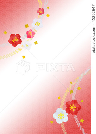 梅花和Mizuhiki(紅色和白色) 梅花和Mizuhiki(紅色和白色) 45292647