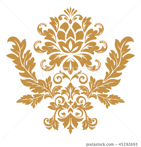 Damask graphic ornament. Floral design element. Damask graphic ornament. Floral design element. 45292693