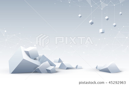 Abstract 3d cubes and background. - Stock Illustration [45292963] - PIXTA