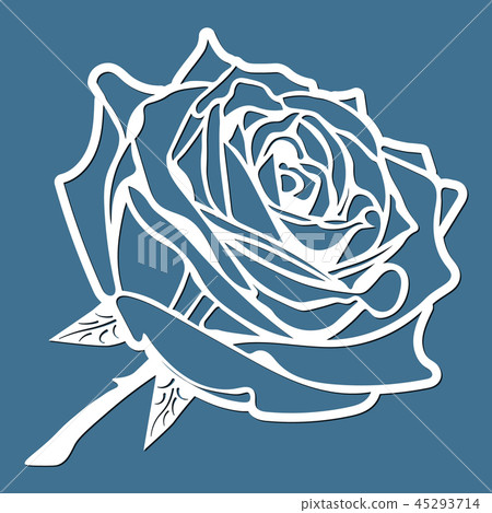 flower rose,laser cut flower, template for cutting 45293714
