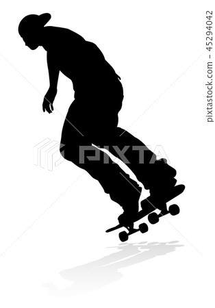Skater Skateboarder Silhouette Skater Skateboarder Silhouette 45294042