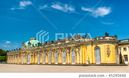 Sanssouci, the summer palace of Frederick the Great, King of Prussia, in Potsdam, Germany Sanssouci, the summer palace of Frederick the Great, King of Prussia, in Potsdam, Germany 45295698