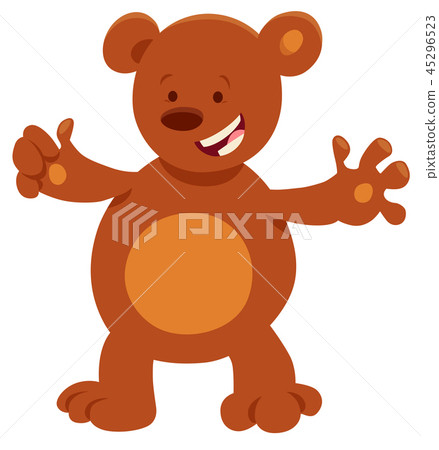 funny bear cartoon animal character 45296523