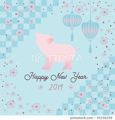 Happy Chinese New Year 2019, Year of the pig. Happy Chinese New Year 2019, Year of the pig. 45298299