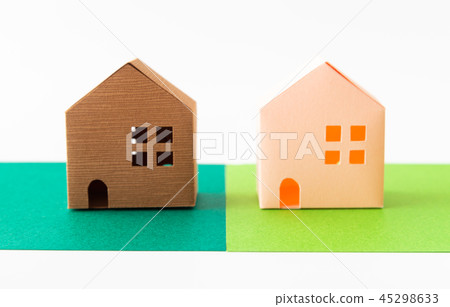 邊界與下一個房子邊界土地房地產邊界 邊界與下一個房子邊界土地房地產邊界 45298633