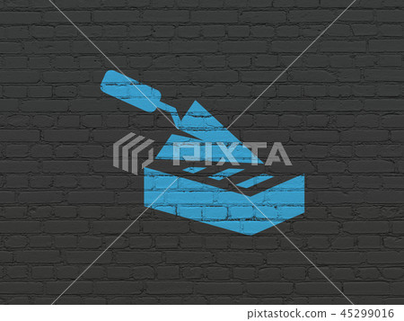Building construction concept: Brick Wall on wall background 45299016