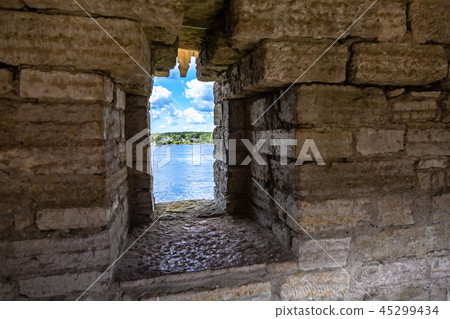 View through the window of the fortress wall View through the window of the fortress wall 45299434