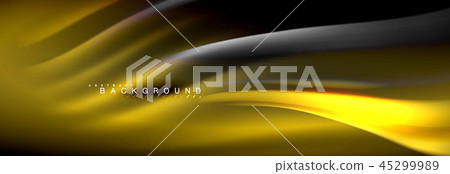 Fluid color wave line background. Trendy abstract layout template for business or technology 45299989