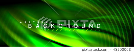 Fluid color wave line background. Trendy abstract layout template for business or technology 45300068