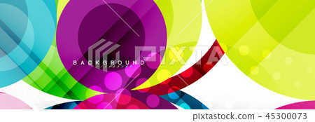 Abstract colorful geometric composition - multicolored circle background Abstract colorful geometric composition - multicolored circle background 45300073