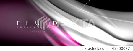 Fluid color wave line background. Trendy abstract layout template for business or technology Fluid color wave line background. Trendy abstract layout template for business or technology 45300077