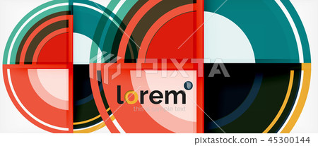 Circle abstract background, geometric modern design template Circle abstract background, geometric modern design template 45300144