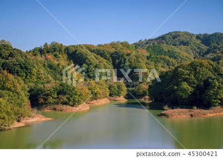 Midorimizu Lake _ Tontori Prefecture Nichinan Town _ Dam Lake Midorimizu Lake _ Tontori Prefecture Nichinan Town _ Dam Lake 45300421