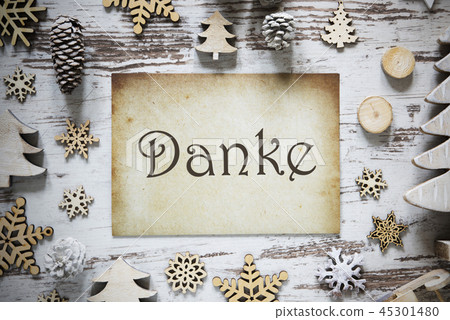 Christmas Decoration, Paper, Danke Means Thank You 45301480