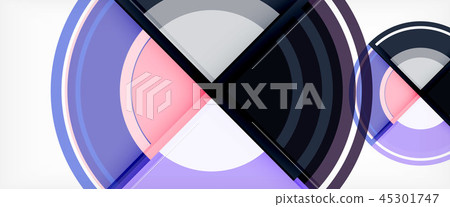 Circle abstract background, geometric modern design template 45301747