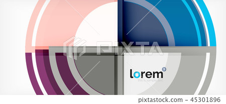 Circle abstract background, geometric modern design template 45301896