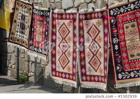 Georgian kilim, hand made carpet from caucasian 45302939