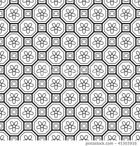 Vector seamless geometric pattern. Classic Chinese ancient ornament Vector seamless geometric pattern. Classic Chinese ancient ornament 45303938