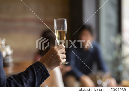 Casual party image _ male hand 45304089