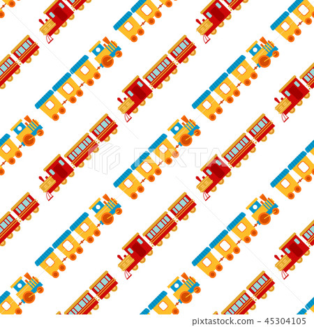 Game gift kids train seamless pattern background vector travel railroad transportation toy 45304105