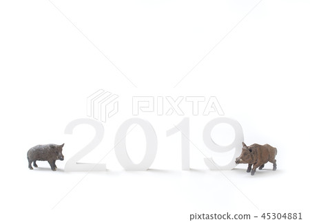 2019年新年賀卡材料 45304881