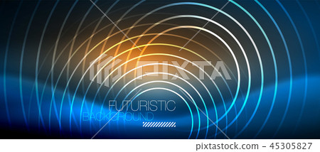 Neon glowing circles background Neon glowing circles background 45305827