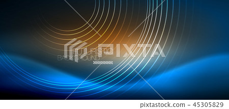 Neon glowing circles background Neon glowing circles background 45305829