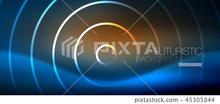 Neon glowing circles background Neon glowing circles background 45305844
