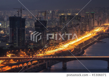 Night view over han river 45306071