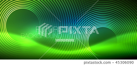 Neon glowing circles background Neon glowing circles background 45306090