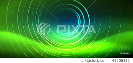 Neon glowing circles background Neon glowing circles background 45306311