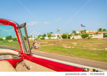 inside an old vintage classic american car view 45306908