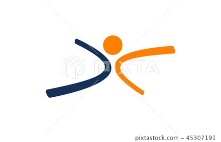 Dynamic Pose Logo Design Template Vector Dynamic Pose Logo Design Template Vector 45307191