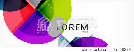 Vector fantastic circle modern geometric background template 45308859