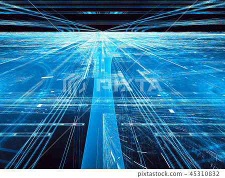 Abstract blue tech background - digitally generated illustration Abstract blue tech background - digitally generated illustration 45310832