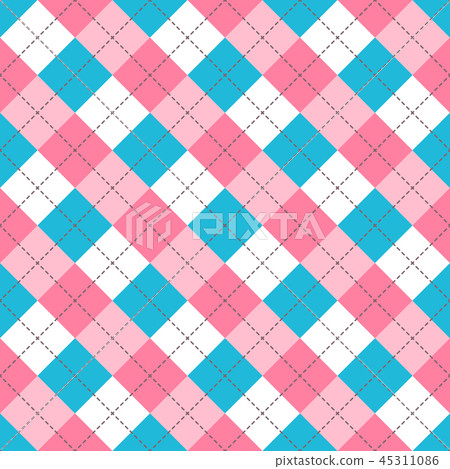 Seamless argyle plaid blue pattern. Diamond check - Stock Illustration ...