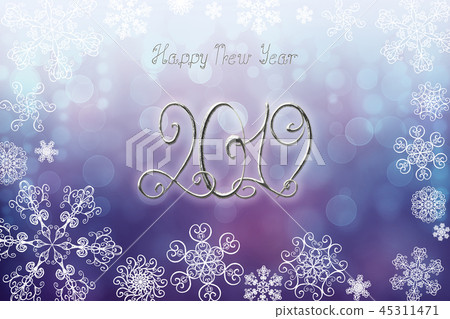 2019 Happy New Year banner illustration greeting c 45311471