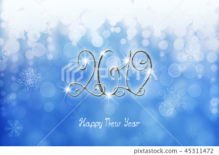 2019 Happy New Year banner illustration greeting c 45311472