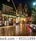 Downtown of Volendam in the Christmas night 45311499