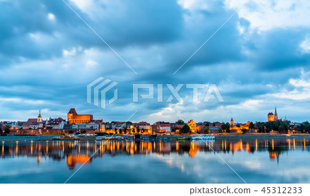 Skyline of Torun old town in Poland 45312233