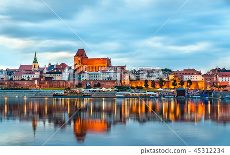 Skyline of Torun old town in Poland 45312234