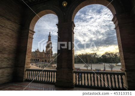Seville Spanish Plaza corridors 45313351