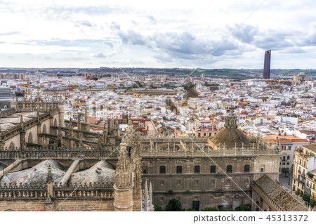 Seville cathedral and city view 45313372