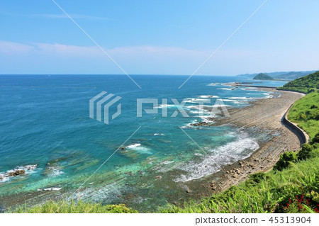 Miyazaki prefecture blue clouds Hyuga-nada and ogre washboard 45313904