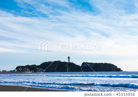 （神奈川縣景觀）菅沼海岸和江之島3 45313938