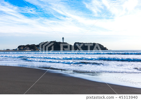 (Kanagawa Prefecture-landscape) Suganuma coast and Enoshima 1 45313940