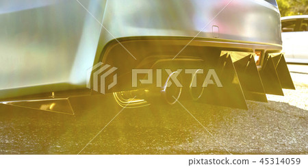 Customized car with dual exhaust and tail spikes Customized car with dual exhaust and tail spikes 45314059