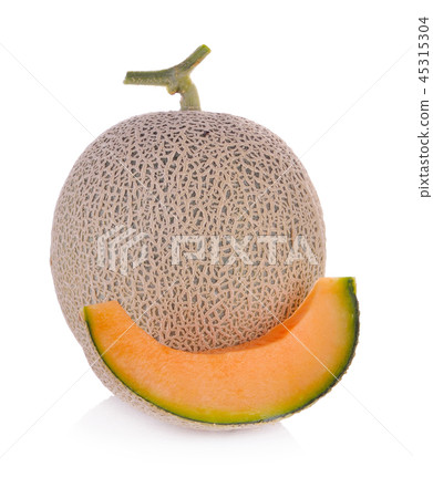 cantaloupe melon on white background 45315304