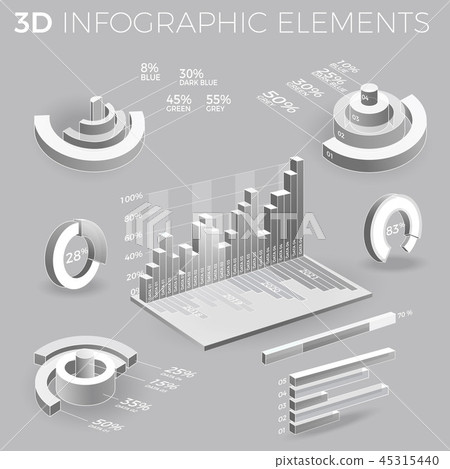 Corporate Infographic Elements In Gray And White Corporate Infographic Elements In Gray And White 45315440