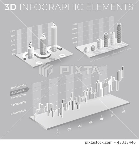 Corporate Infographic Elements In Gray And White Corporate Infographic Elements In Gray And White 45315446